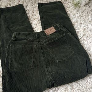 Olive Green Ralph Lauren dark green olive cute high waisted Corduroy Pants